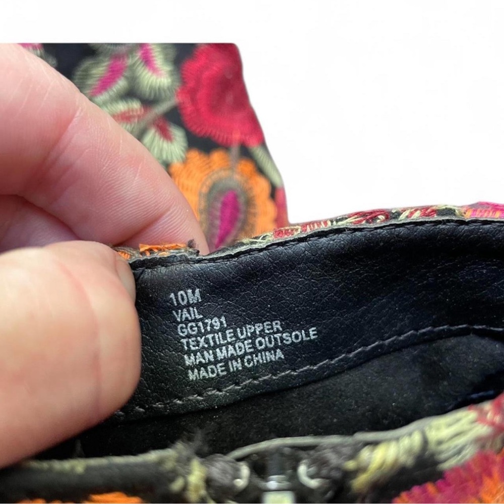 MIA Vail Y2K Festival Embroidered Floral Sz 10M Cottagecore Vintage Ankle Boots - Picture 6 of 8